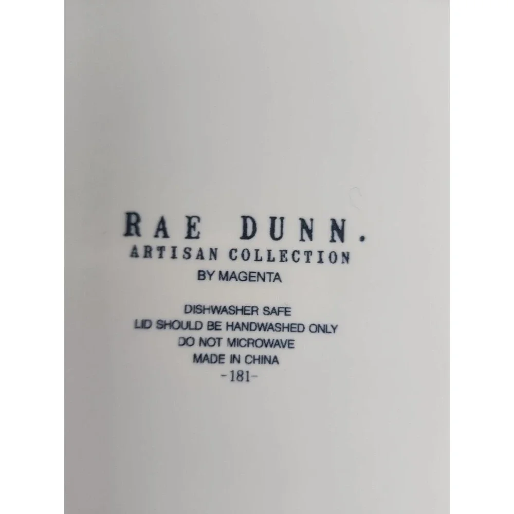 Rae Dunn Artisan Collection By Magenta 8 Inch Long Letter YUM Cannister NWOT